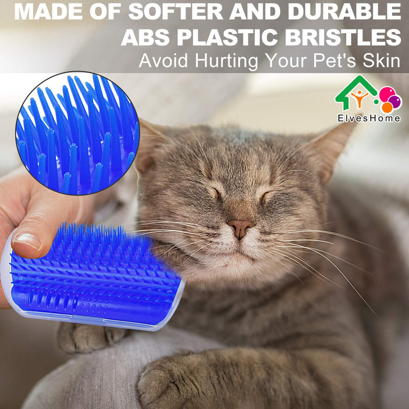 Cat Self Groomer 4 PACK Upgraded, All-In-One Self-Cleaning Brush Tool Wall Corner Scratcher Trimmer, Pet Grooming Massage Comb Softer Toy Brushes for Dogs Cats Short Long Hair Fur Kitten Puppy Catnip - PawsPlanet Australia