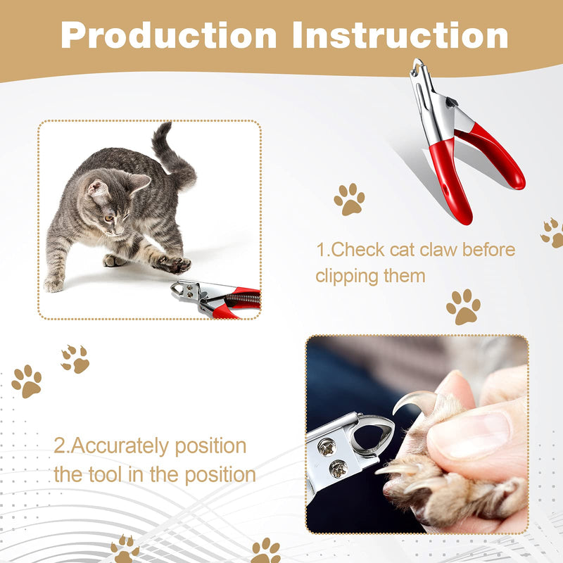 Honoson 2 Pieces Dog Cat Nail Clippers Cat Nail Cutter Dog Nail Clippers Dog Cat Toes Cutter Grooming Tools Pet Claw Trimmer with Stainless Steel Blade for Small Medium Large Breeds Animal Pets - PawsPlanet Australia