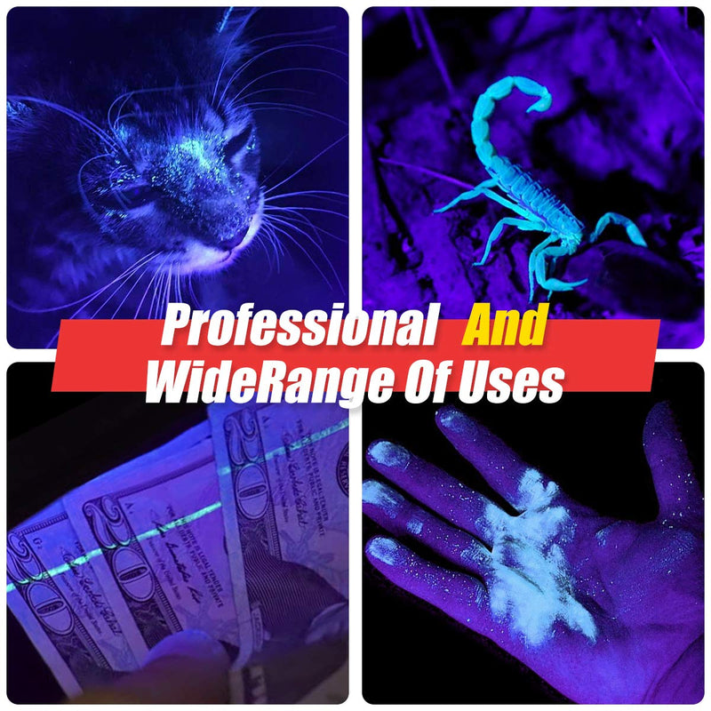 Beike Black Light UV Flashlight, 108 LED 395nm Ultraviolet Blacklight Detector for Detect Dog Urine, Scorpions, Stains, Bed Bug and Harmful Fluorescence - PawsPlanet Australia