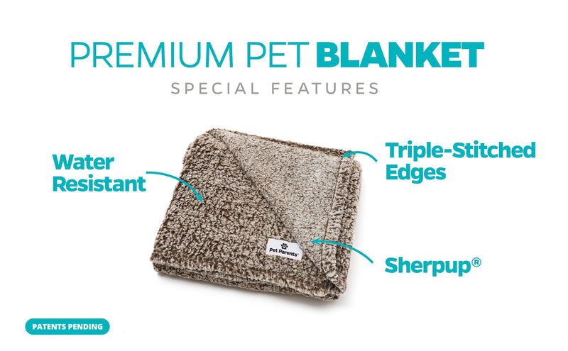 Pet Parents Premium Pet Blanket, Cat & Dog Blanket Made of Cozy and Water Resistant Sherpup, Ultimate Puppy Blanket, Pet Blanket & Cat Blanket (24"x32", Chocolate) 24"x32" - PawsPlanet Australia