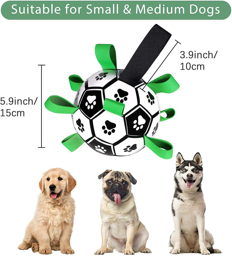 ZONJIE Pets Dog Toy Ball, Indoor-Outdoor Interactive Dog Soccer Ball With Easy Grab Tabs, Pet Exercise Game Ball IQ Training ball - PawsPlanet Australia