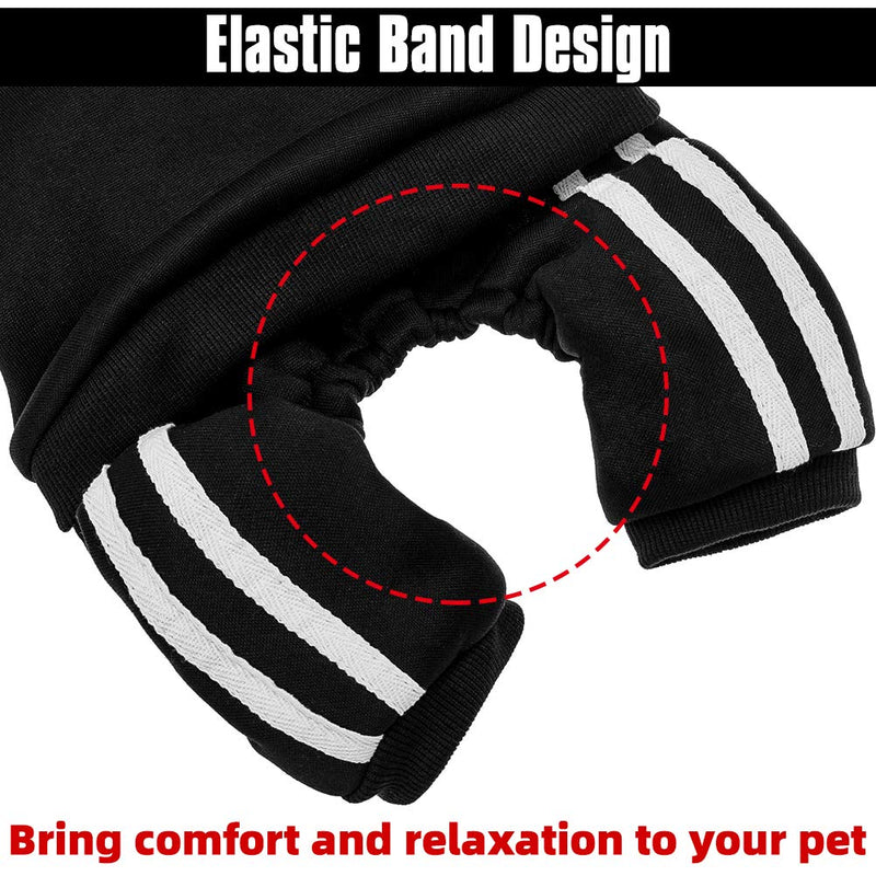 [Australia] - BINGPET Security Dog Hoodie - Soft and Warm Dog Sweater, Cold Weather Clothes for Dogs, Sweatshirt with Hat, Winter Dog Coat, for Small Medium Large Dogs Black 