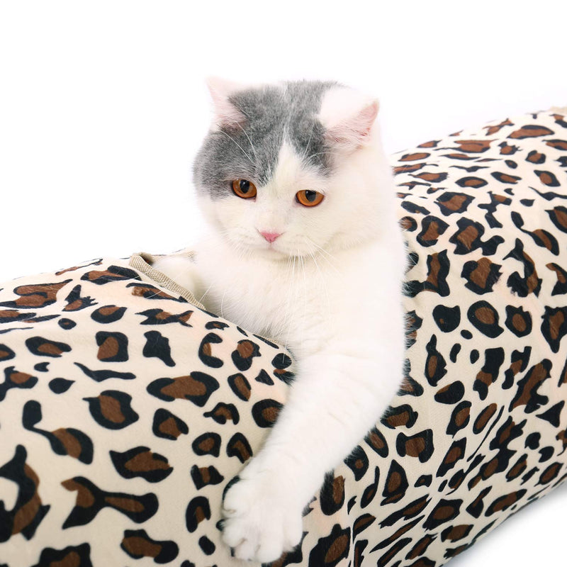 PAWZ Road Cat Toys Collapsible Tunnel Leopard Cat Tunnel Tube for Cat,Rabbits and Dogs Medium - PawsPlanet Australia