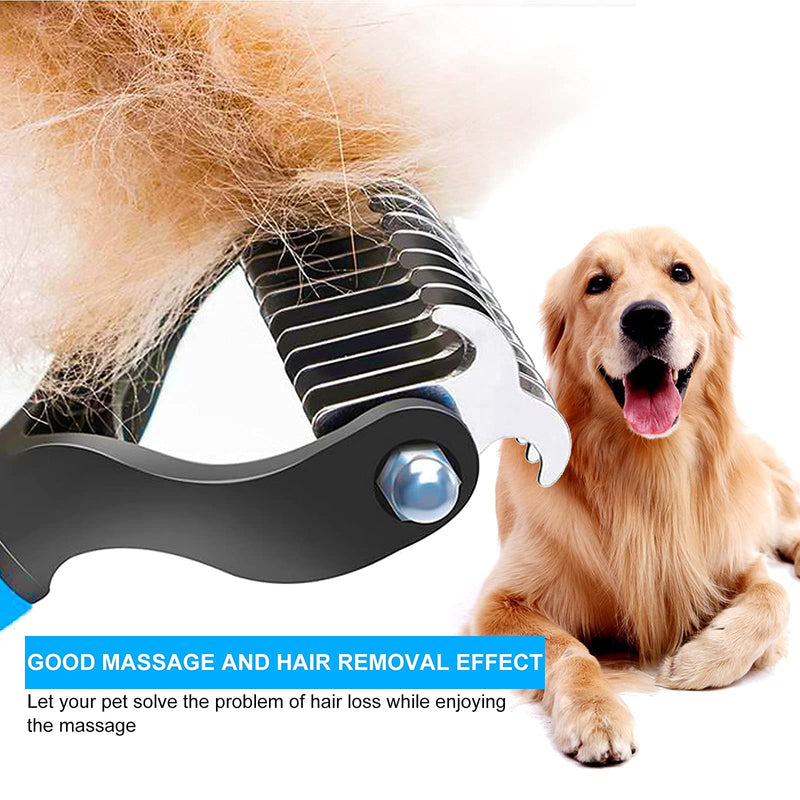 JJW Undercoat Brush Premium Dog Brush & Cat Brush Undercoat Brush for Dogs & Cats, de-matting curry comb for dogs and cats with medium to long hair. (Pet Comb) Pet Comb - PawsPlanet Australia