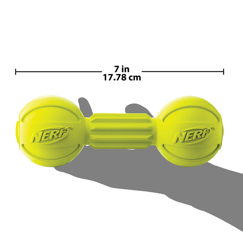 [Australia] - Nerf Dog Barbell Chew Toy 2-Pack Blue and Green 