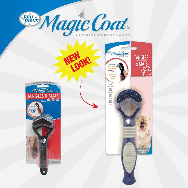 Four Paws Magic Coat Professional Series Mat Removing Dog Rake Comb Blacks &amp; Grays - PawsPlanet Australia