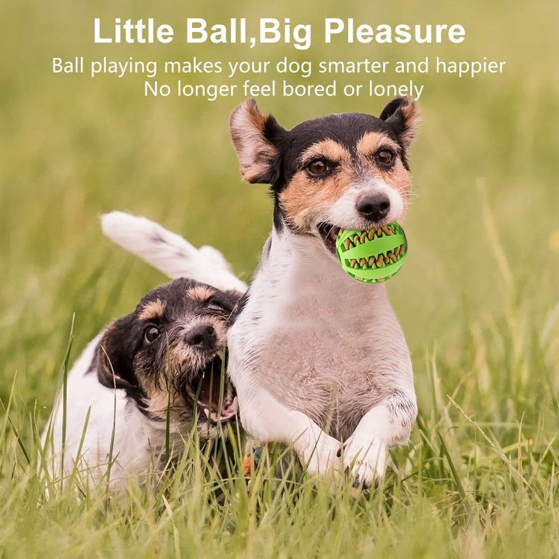 Dog Treat Ball, 2 Pack Dog Ball Toys for Pet Tooth Cleaning, Nontoxic Bite Resistant Toy Ball for Small Medium Large Dogs Teeth Cleaning Chewing Training IQ Training gewwn-bule - PawsPlanet Australia