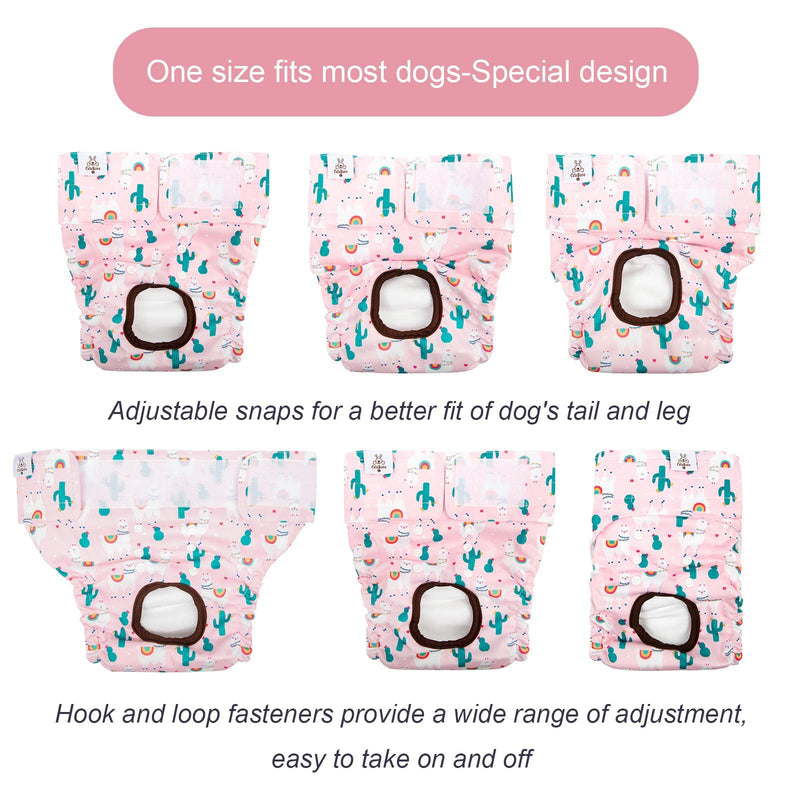 CuteBone Reusable Dog Diapers, Pack of 3 Hygienic Dog Diapers, Highly Absorbent, Machine Washable & Environmentally Friendly D31M-DE 2#Pig&Sheep&Unicorn M (41-53cm) - PawsPlanet Australia