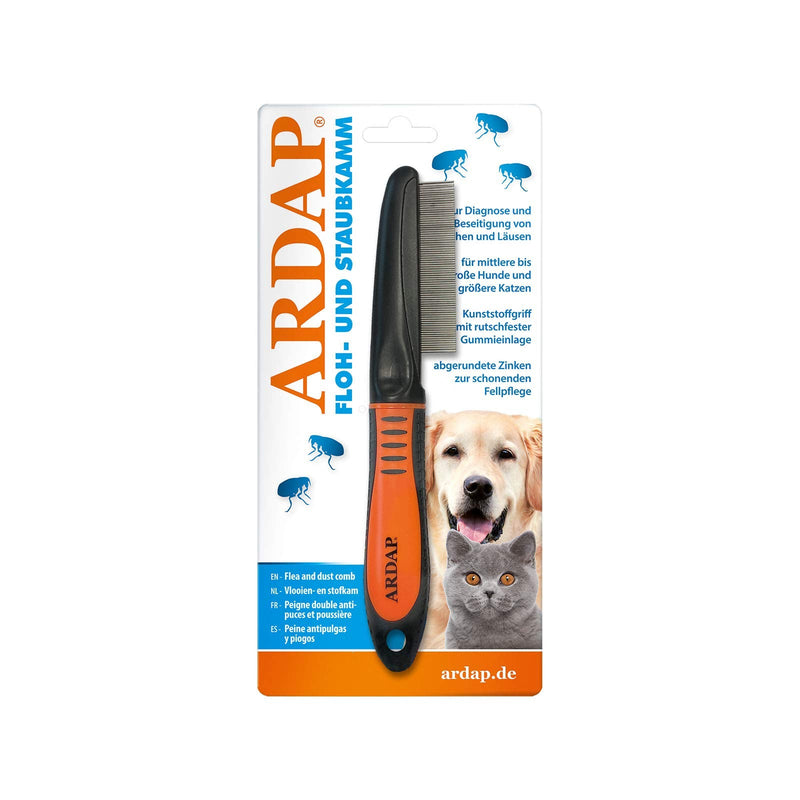 ARDAP flea comb and dust comb for dogs and cats Effective against fleas and lice Professional and gentle grooming - PawsPlanet Australia