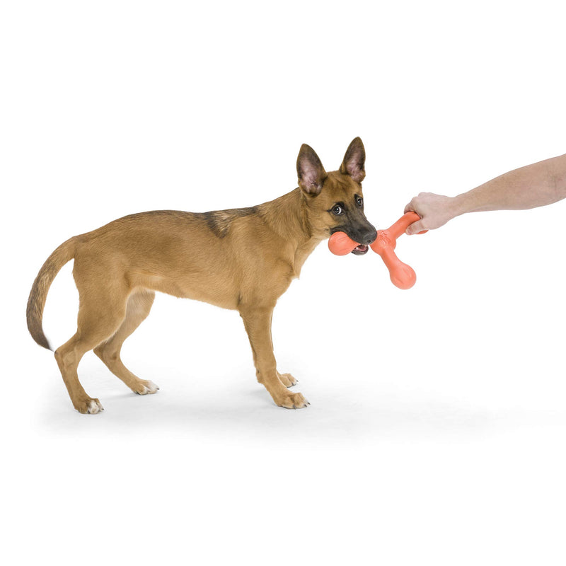 [Australia] - West Paw Zogoflex Air Skamp Tug-of-War Stick Dog Chew Toy – Hollow, Squishy Interactive Toy for Dogs, Puppies – for Chewing, Catch, Carry, Fetch, Non-Toxic, Dishwasher Safe, Latex-Free, Melon 
