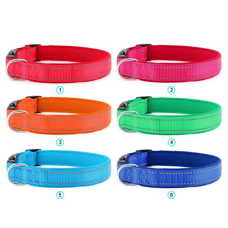 Tilly's & Teddy's Reflective Dog Collar | Made from Reflective Nylon Fibres with a Strong, Solid Buckle (XL (45cm-71cm), Light Blue) XL (45cm-71cm) - PawsPlanet Australia