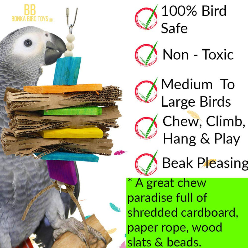 [Australia] - Bonka Bird Toys 1057 Paper Squash Toy Parrot cage Cages preening Conure African Grey Quaker 