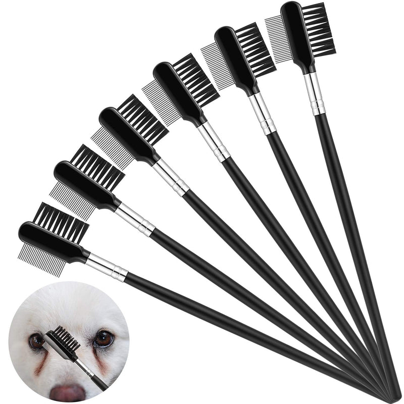 Mudder 6 Pieces Tear Stain Removal Comb Double-Sided Dog Eye Comb Brush Double Head Grooming Comb Multi-Purpose Tool for Small Cats Dogs Removing Crust and Mucus - PawsPlanet Australia