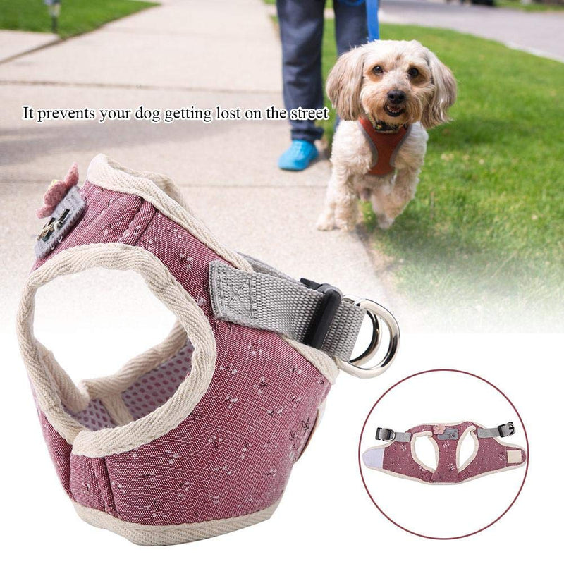 TOPINCN Dogs Vest Harness Cotton Blend Pup Training Leash Breathable Cat Dog Chest Strap With Pulling Rope Hook Loop for Small Pets (S-Red) S Red - PawsPlanet Australia