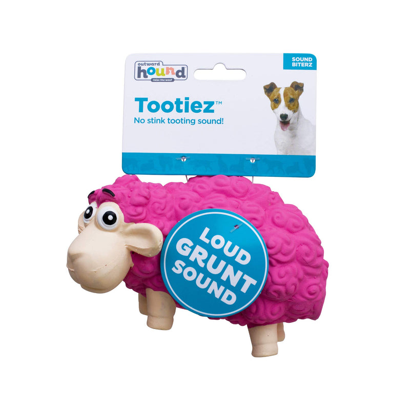 [Australia] - Outward Hound Tootiez Hedgehog Soft Textured Grunting Dog Squeak Toy PINK 