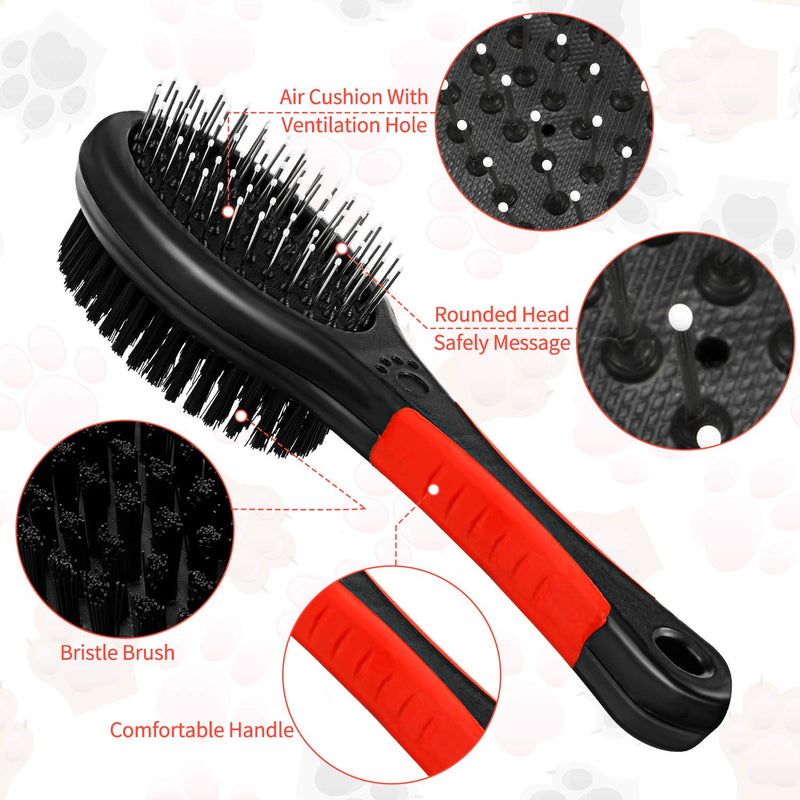 Double Sided Pet Grooming Brush Double Sided Pet Slicker Brush Detangling Comb Cat and Dog Shedding Removal Cleaning Brush for Short or Long Hair - PawsPlanet Australia