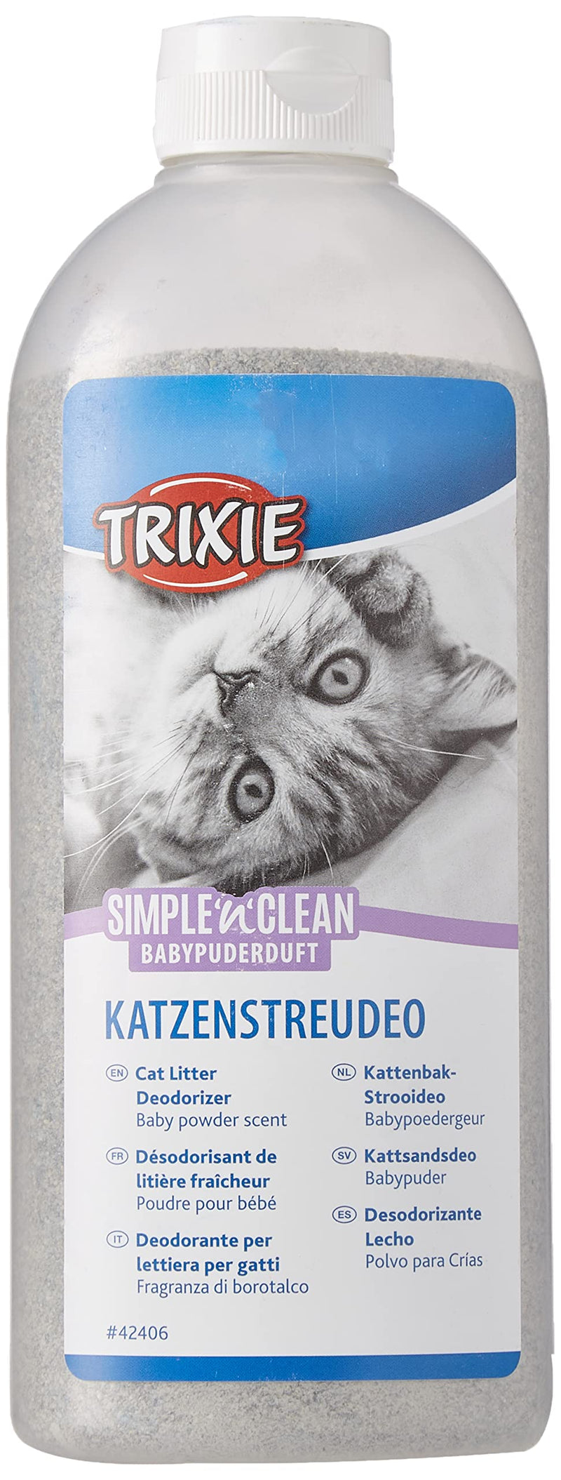 Trixie 42406 Simple'n'Clean Cat Litter Deodorant, Baby Powder Scent, 750 g 750 g (Pack of 1) - PawsPlanet Australia