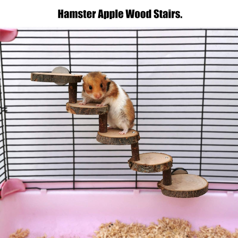 Hamster Wooden Ladder, Small Pets Chewing Toys for Sugar Glider, Mouse, Chinchilla, Rat, Gerbil, and Dwarf Hamster，Teeth Care Molar Toy. A - PawsPlanet Australia
