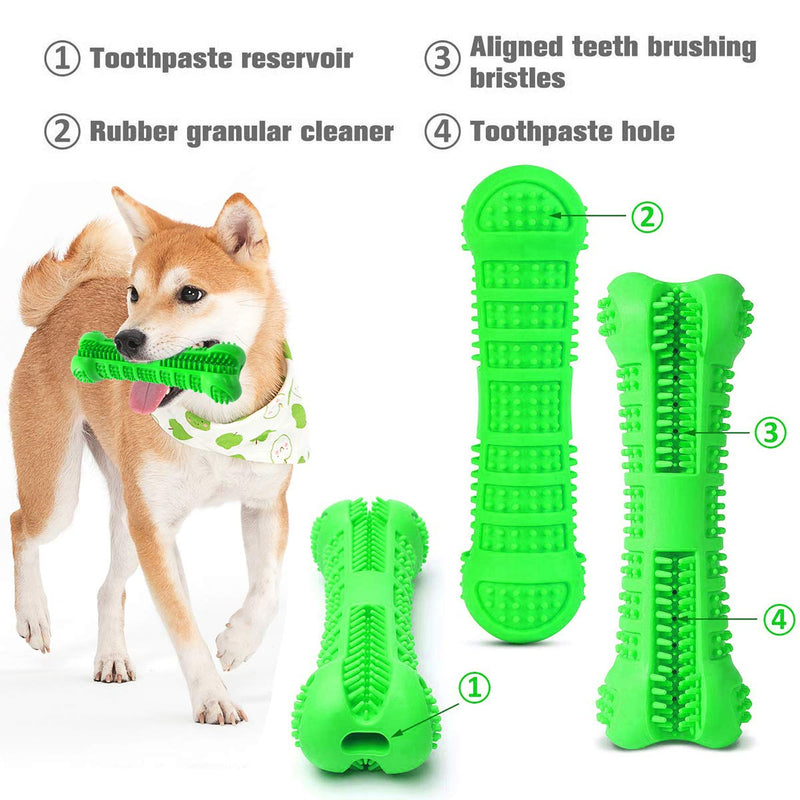 iFCOW Dog Toothbrush Chew Toy Pet Dog Teeth Cleaning Brush Dog Toothbrush Stick Puppy Dental Care Green - PawsPlanet Australia