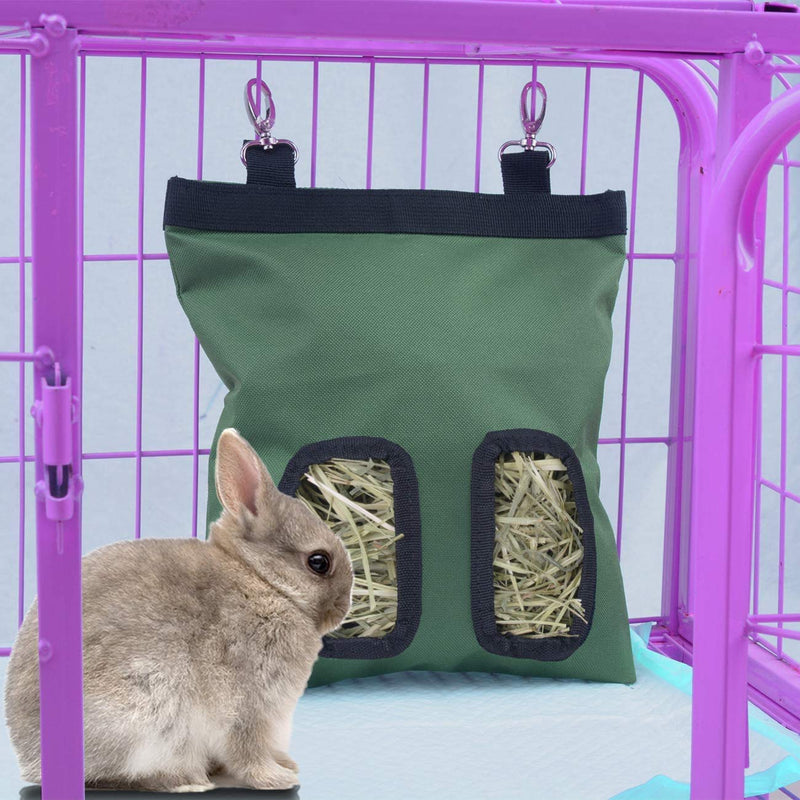 Rabbit Hay Feeder Bag, Guinea Pig Hay Feeder Storage, Rabbit Hay Bag, Guinea Pig HayFeeder,Small Animals Hay Feeder Storage，600D OxfordCloth Fabric (Green) - PawsPlanet Australia