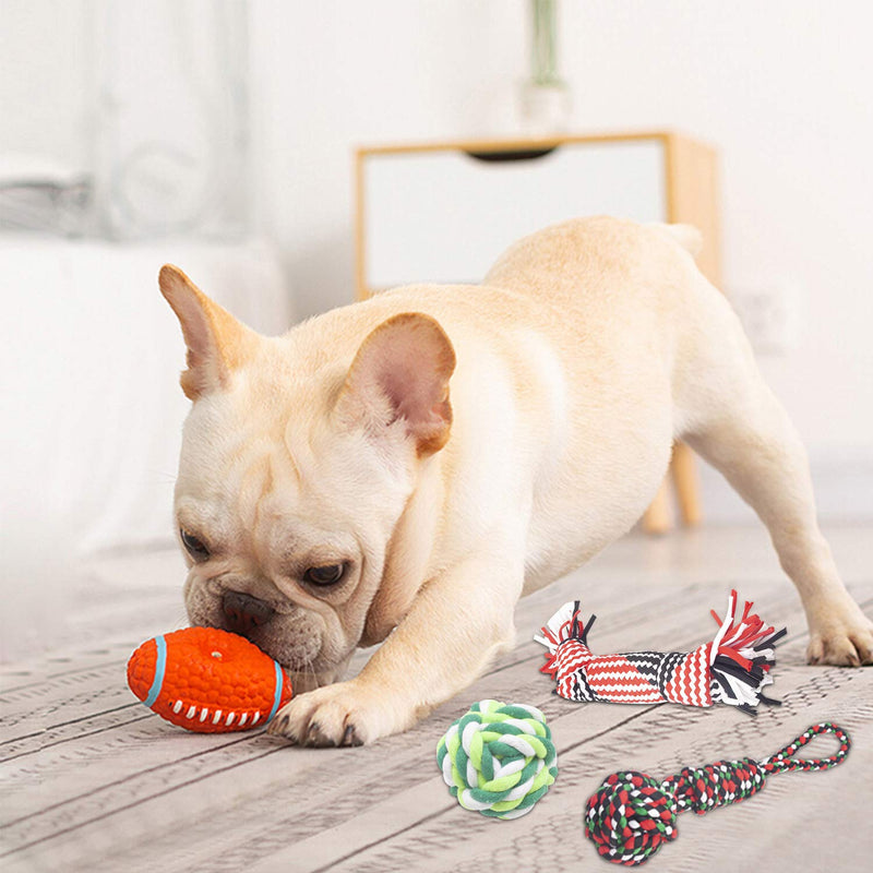 7 Pack Dog Rope Toys Aggressive Chewers,GOGO HUANG Fun Chew Toys for Small and Medium Dogs Puppy Toys Training Playing Teething Cleaning - PawsPlanet Australia