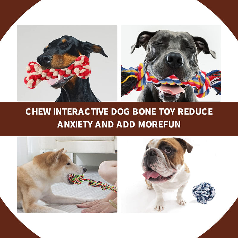 Dog Rope Toy for Teething, 6-Piece bite bite Toy, Interactive tug-of-war Toy for Puppy, Dog Toy with Indestructible bite Force, Cotton Polyester Dog Drag Toy, Suitable for Interaction and Training - PawsPlanet Australia