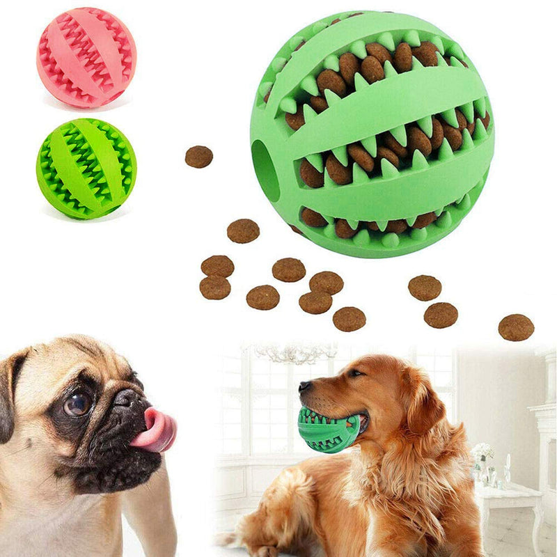 Ean [2 pieces] Dog toy ball, dog feeding ball, durable and tough chew toy ball made of natural rubber, rubber toy ball suitable for pet dogs of various sizes. - PawsPlanet Australia