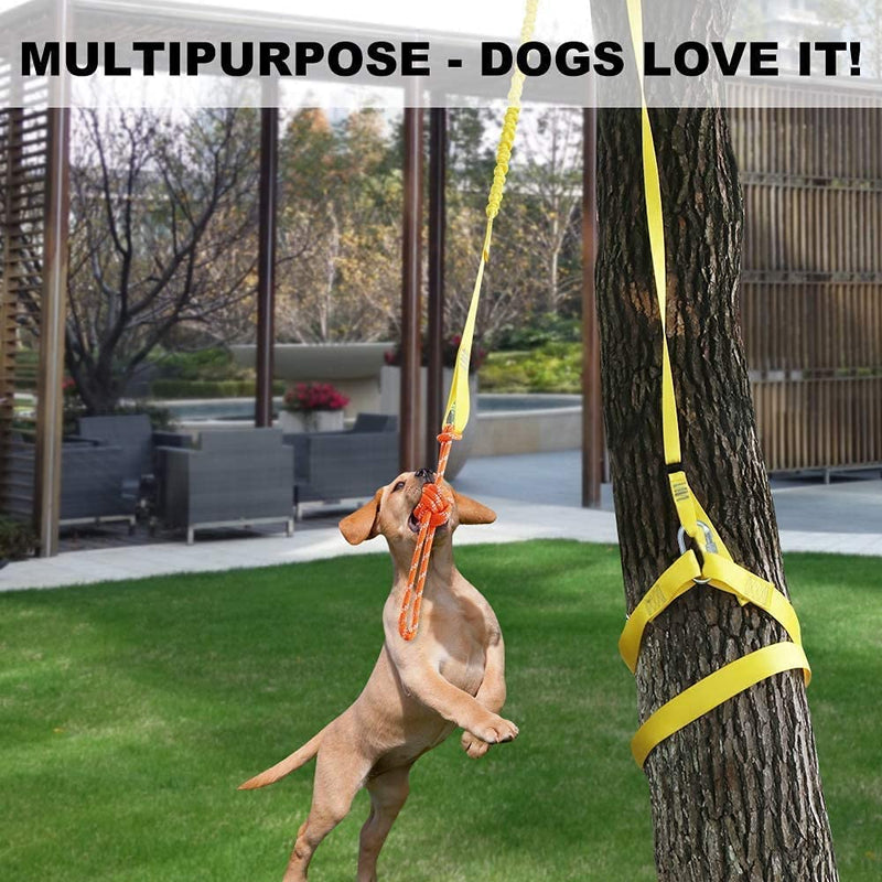 Tresbro Retractable Interactive Dog Toy, Rope Tug of War Toys for Medium or Large Dogs, Outdoor Hanging Exercise Play Tug War, Extra Durable, Safe - PawsPlanet Australia