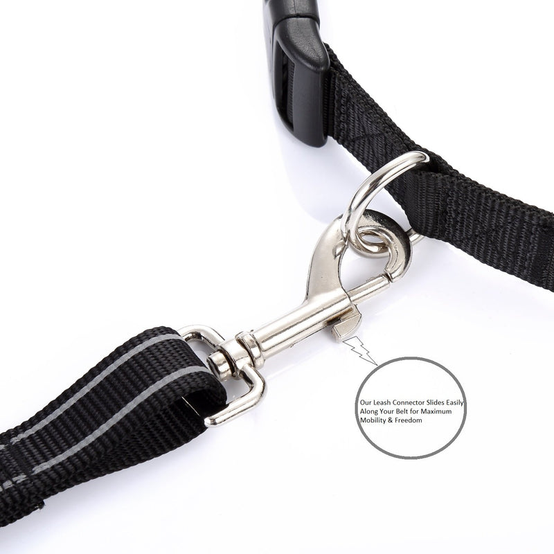 [Australia] - PETSbestie Hands Free Dog Leash - Premium Running Dog Leash - Reflective Stitching - Adjustable Waist Belt (Fits up to 48" waist) - Dog Bungee Leash Length 4-6 Foot Long - Large or Small Dogs 