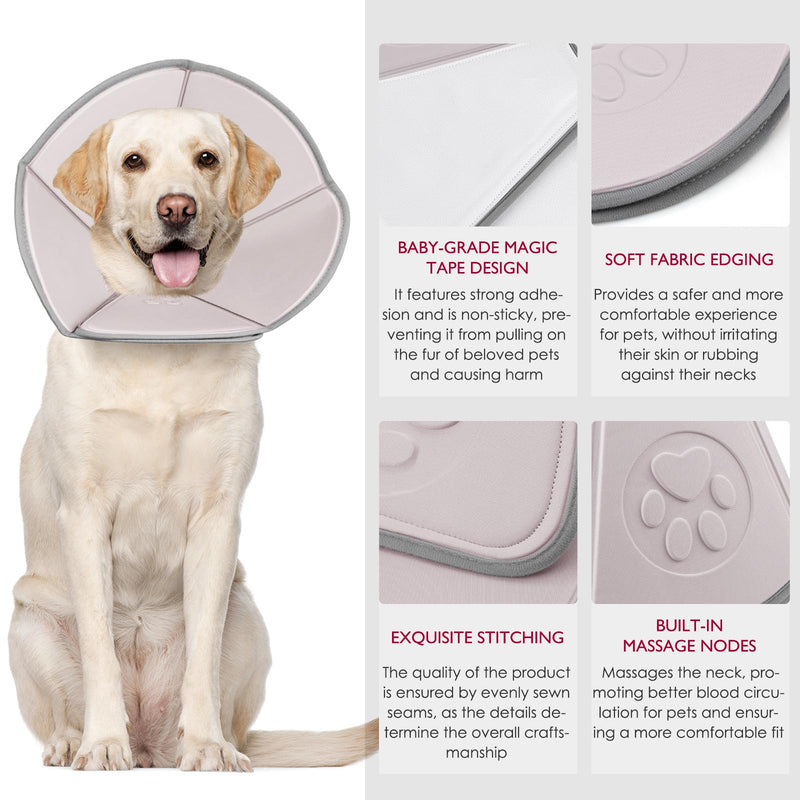 Neck Brace for Dogs & Cats, Adjustable Leak Protection Dog Collar, Comfortable & Soft, Cone-Shaped Design for Wound Protection, Eva Sponge, Ideal for Healing Process, M - PawsPlanet Australia