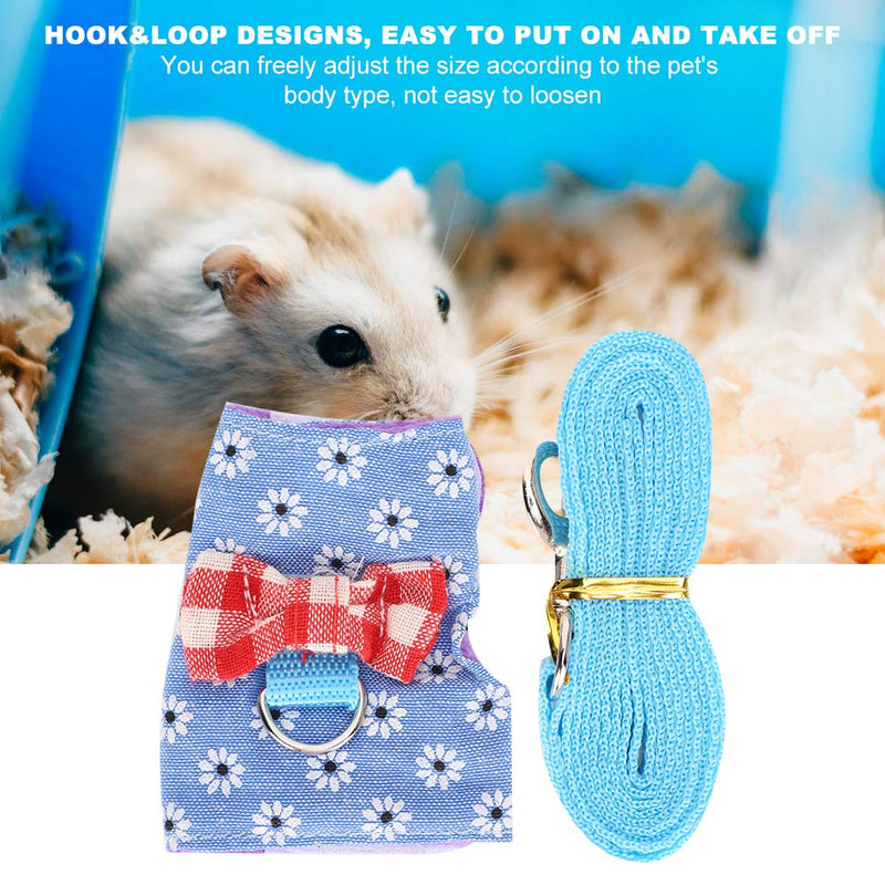 Small Pet Guinea Pig Rabbit Harness and Leash Pet Leash Harness Breathable Chest Strap Traction Rope for Bunny Hamster Guinea Pigs (Xs) - PawsPlanet Australia