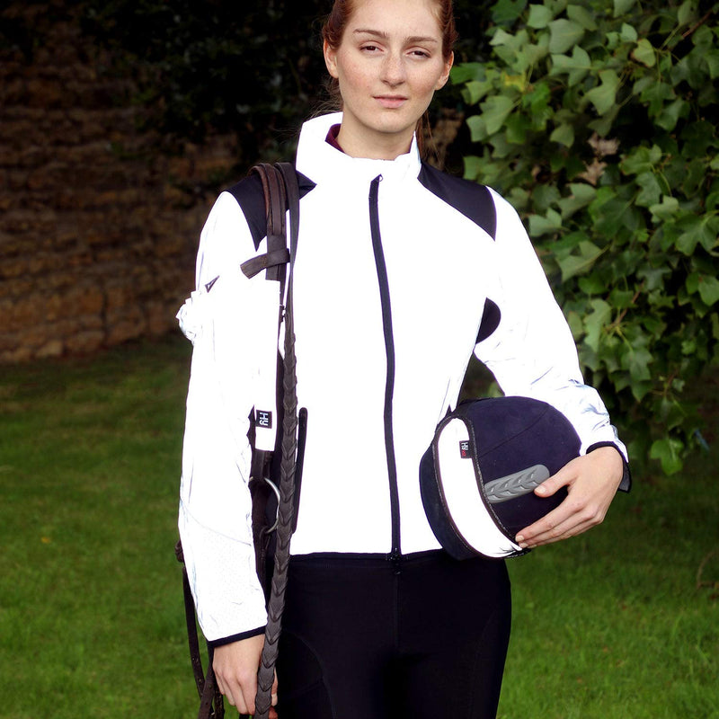 HyVIZ Womens Silva Mercury Reflective Coat Jacket - Reflective Silver - Easy Stretch Breathable - Innovative design - PawsPlanet Australia