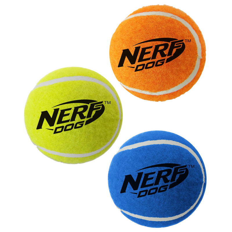 Nerf Dog Mega Strength Tennis Balls Toy, Small, Pack of 3 - PawsPlanet Australia