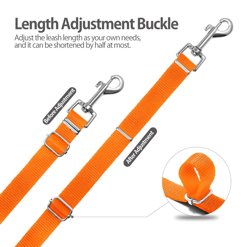SuplutuX drag leash 10m for dogs with storage bag, robust dog leash for large dogs and small dogs, training leash with D-carabiner and handle padding (orange) orange - PawsPlanet Australia