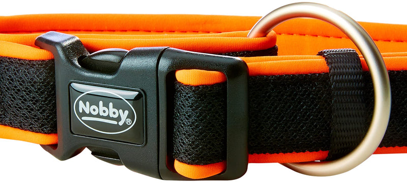 Nobby Preno Mesh Dog Collar, 40 - 55 cm/25 - 35 mm, Neon Orange - PawsPlanet Australia