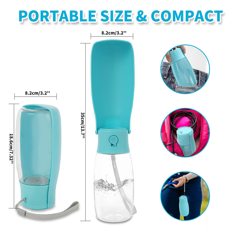 19OZ Large Capacity Foldable Dog Water Bottle Lightweight Portable Dog Water Bowl Dispenser for Small Medium Large Pet Water Bottles for Walking Hiking Travel Leak Proof Water Dispenser for Dog - PawsPlanet Australia