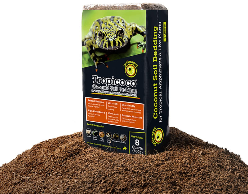 Galapagos (05010 Tropicoco Coconut Soil Bedding, 8-Quart, Natural - PawsPlanet Australia