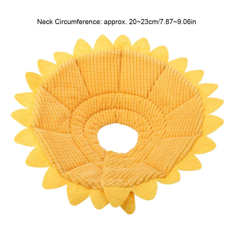 Protective Collar Pet Recovery E Collar Cotton Sunflower Collar Neck Cone Cone Collar Pet Protective Collar for Dogs and Cats 20-23cm - PawsPlanet Australia