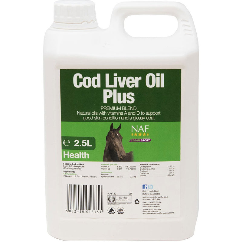 Naf Cod Liver Oil General Horse Feed Supplement 1 Litre - PawsPlanet Australia