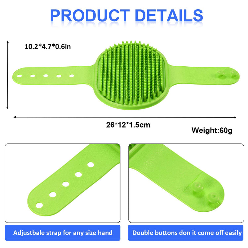 [Australia] - 4 Pieces Pet Bath Brush Dog Washing Brush Rubber Dog Brush Cat Grooming Brush Pet Shampoo Brush for Dogs and Cats with Short or Long Hair 