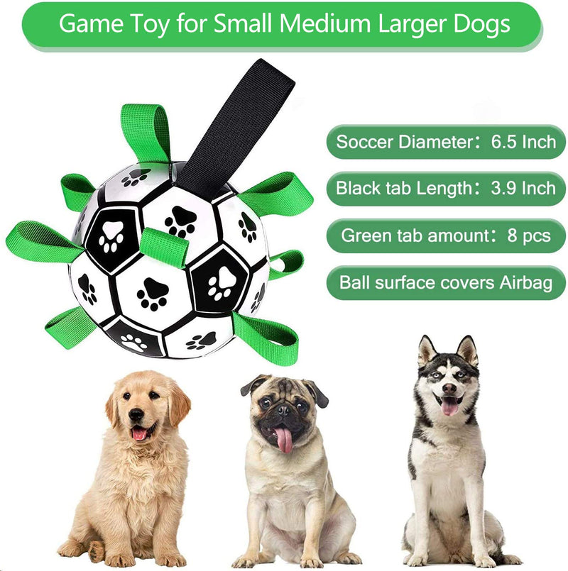 Bojafa Dog Ball Toy Interactive Training, Durable Dog Games Football with Grab Tabs, Dog Tug Toy for Small Medium Large Dogs Outdoor Playing - PawsPlanet Australia