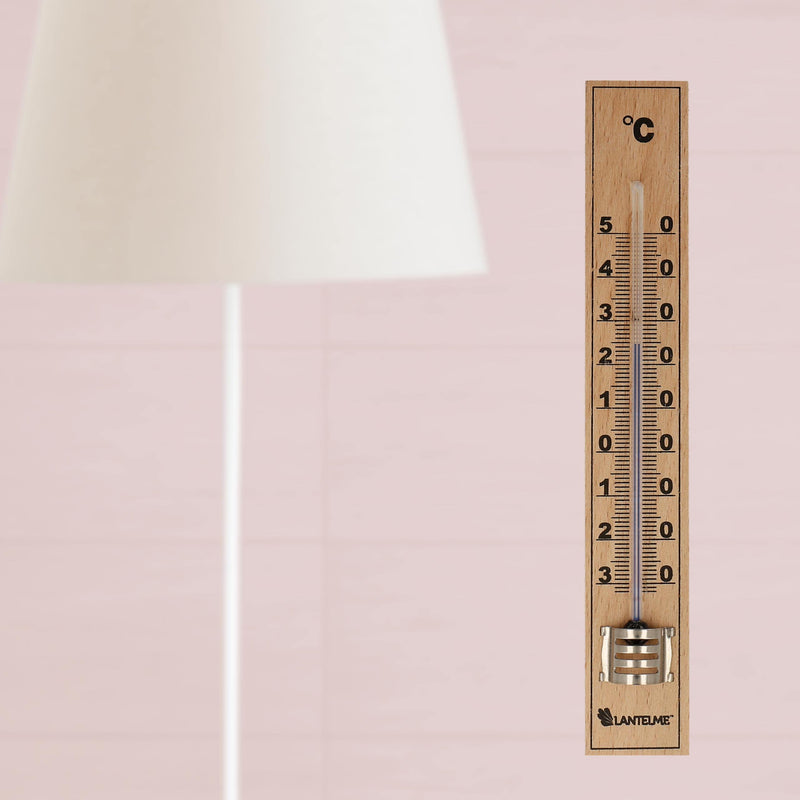 Lantelme® room thermometer analogue set of 5 15cm wooden thermometer made in German beech wood also for outside and inside (5) 5 - PawsPlanet Australia