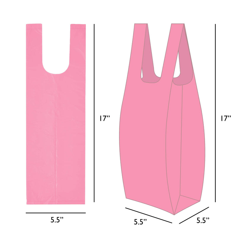 [Australia] - Doggie Walk Bags Large Dog Waste Bags on a Roll with Easy Tie Handles, Extra Thick and Strong Poop Bags, 72 Count, Scented, 5.5 x 5.5 x 17 Inches Pink/Scented 