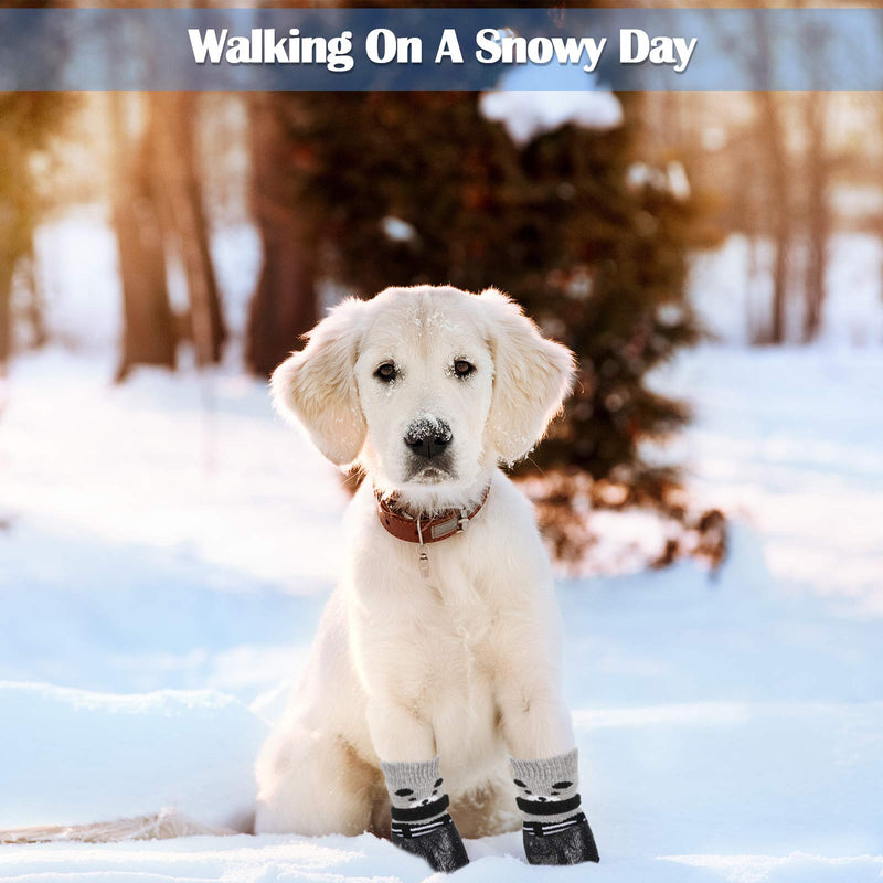 Weewooday 2 Sets Dog Cat Boots Shoes Socks Waterproof Dog Shoes Rain Snow Dog Booties Anti-Slip Dog Sock Shoes with Adjustable Drawstring for Small Puppy S - PawsPlanet Australia