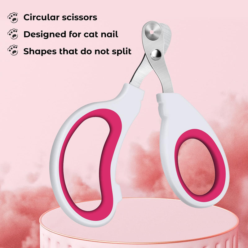 Leikedun Professional 2mm Hole Tapered Cat Nail Clipper Stainless Steel for Puppies, Rabbits, Birds and Small Animals with 2 Claw Files - PawsPlanet Australia
