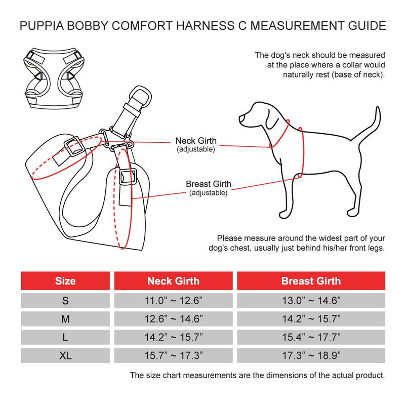 Puppia PARA-HC1523-SN-L Striped Navy Bobby Harness C Pet-Vest-Harnesses, LARGE L Puppia Bobby Harness C - PawsPlanet Australia