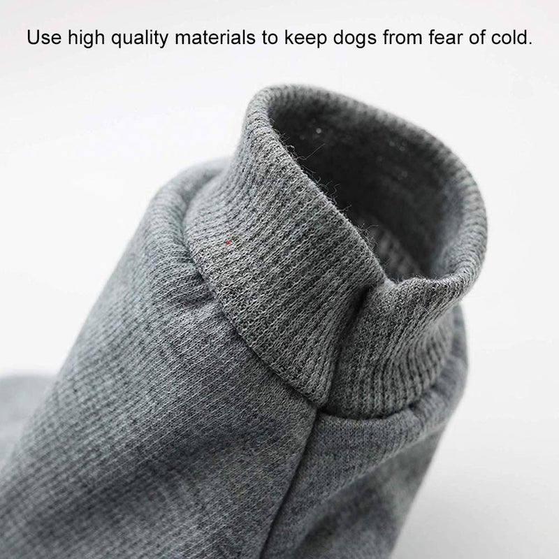 Macabolo Small Pet Dog Clothes I Love My Mom Printed Hoodie Puppy Sweatshirt Warm Puppy Clothes Cotton Blend Hoodie for Winter Autumn M gery - PawsPlanet Australia