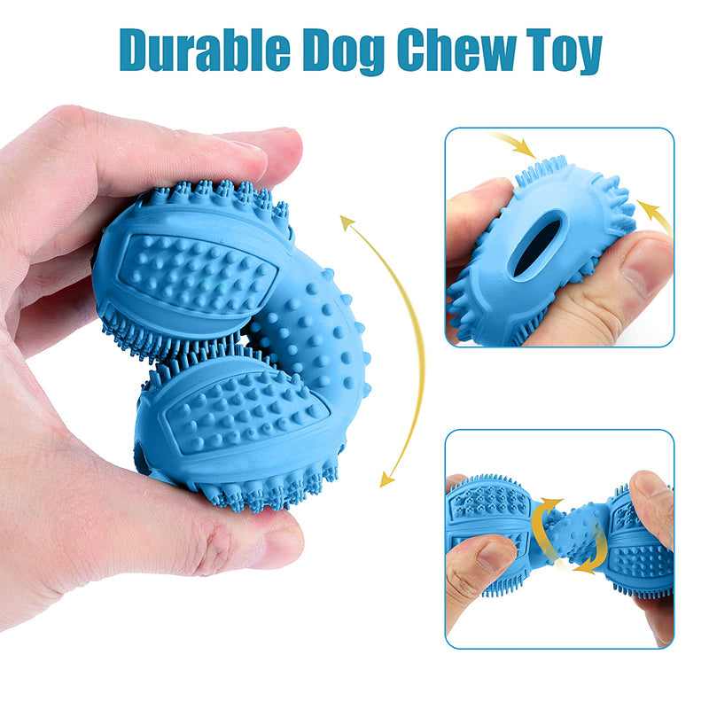 Dog Chew Toys, Dog Toys for Aggressive Chewers Large Breed, Multifunctional Teeth Cleaning and Gum Massage, Tough Dog Toys with Natural Rubber for Large and Medium Small Dog Blue-Green-Orange - PawsPlanet Australia