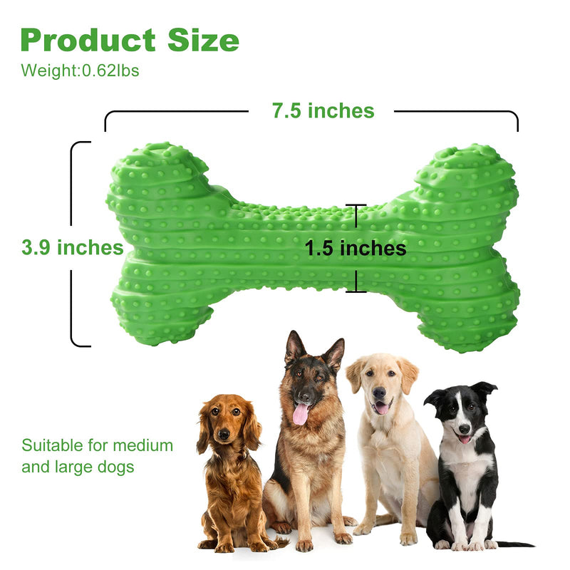 Dog Chew Toys for Aggressive Chewers, Squeaky Dog Toys for Medium Large Breed, Indestructible Interactive Dog Toys(Green) - PawsPlanet Australia