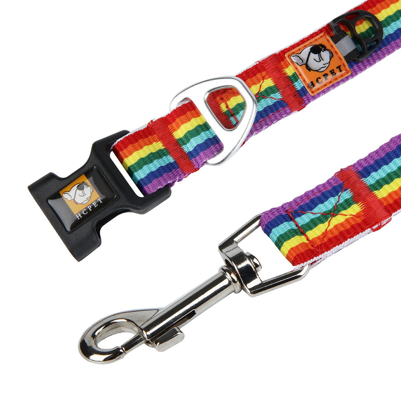 Hcpet Rainbow Colorful Comfortable Basic Dog Collars Essential Slip Martingale Collars & Training Collars Classic Dog Collars, Personalized Dog Collars Traction Rope (XS(1.5 * 30cm))… XS(1.5*30cm) - PawsPlanet Australia